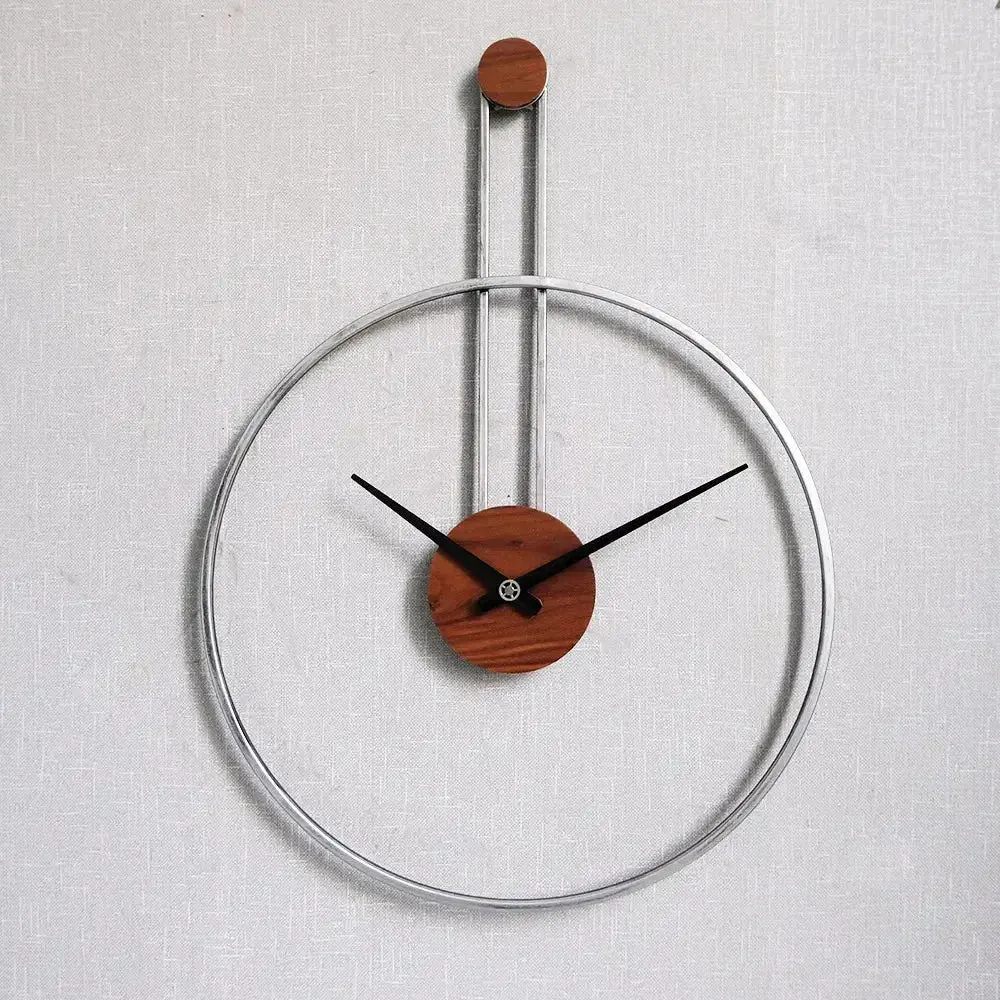 Pendule wandklok, metalen klok in zwart, goud of zilver, foto 11