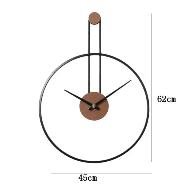 Pendule wandklok, metalen klok in zwart, goud of zilver, foto 13