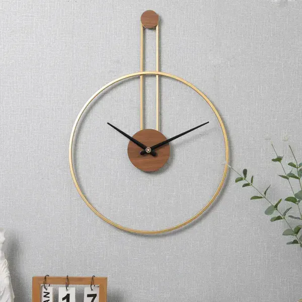 Pendule wandklok, metalen klok in zwart, goud of zilver, foto 6