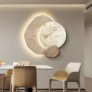 Wandklok met led-verlichting, verschillende kleuren