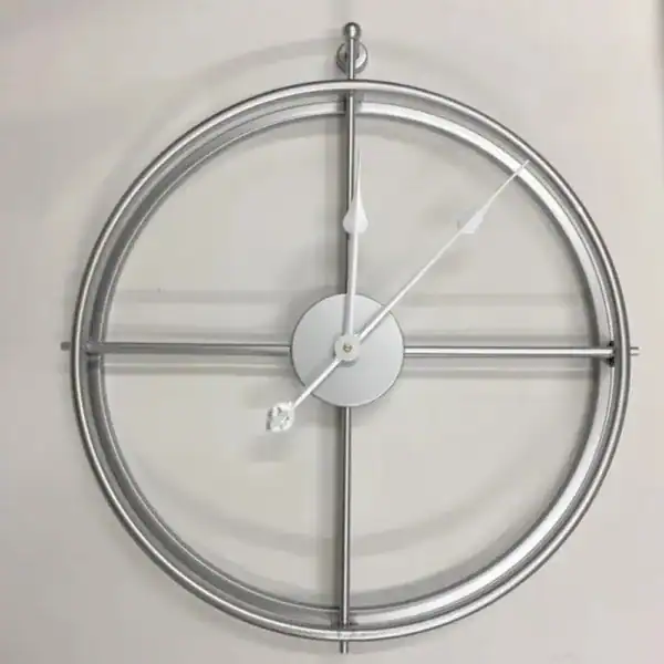 Wandklok met open ring, zwart, goud of zilver, foto 5