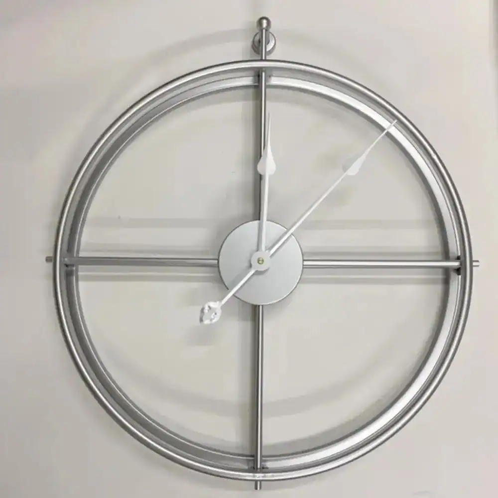 Wandklok met open ring, zwart, goud of zilver, foto 5