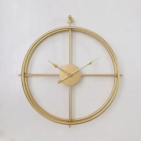 Wandklok met open ring, zwart, goud of zilver, foto 6