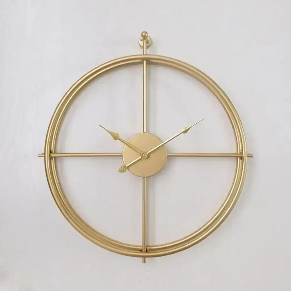 Wandklok met open ring, zwart, goud of zilver, foto 6