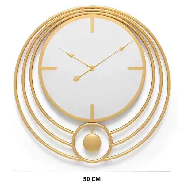 Wandklok spiegels, zwart en goud, foto 7